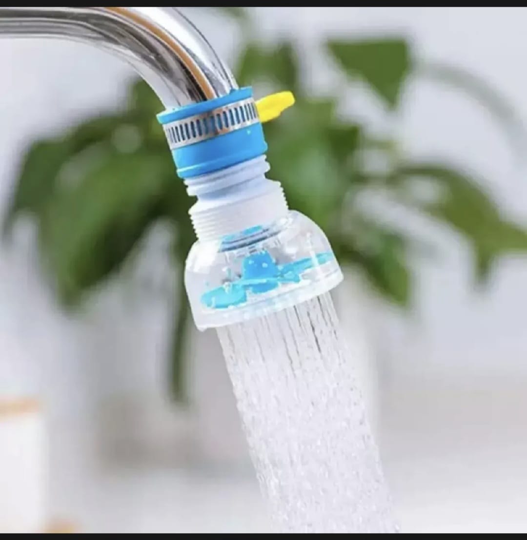 360° Rotatable Faucet Water Filter Sprayer – Flexible Tap Extension with Mineral Ball Purifier