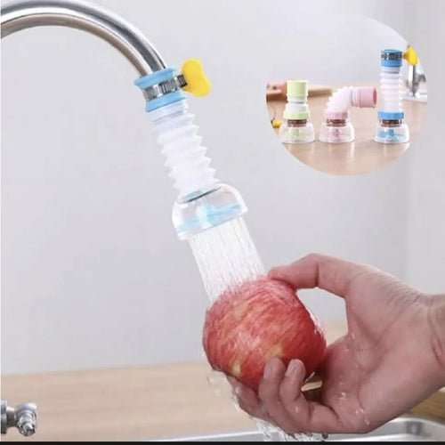 360° Rotatable Faucet Water Filter Sprayer – Flexible Tap Extension with Mineral Ball Purifier