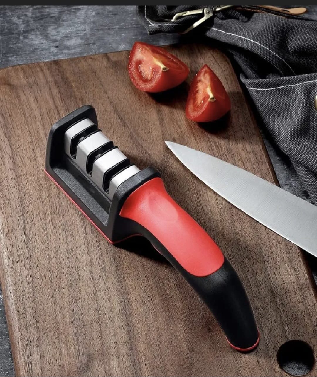 3-Stage Manual Knife Sharpener – Tungsten Steel & Ceramic Blade Sharpening Tool