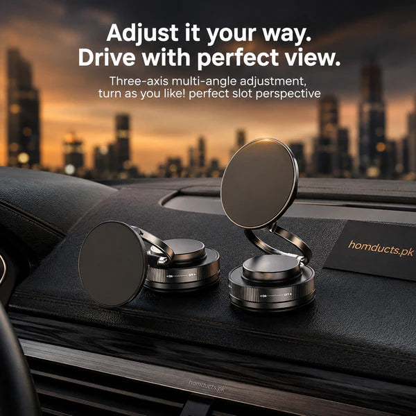 Magnetic Foldable Car Phone Holder – 360° Rotation Mount