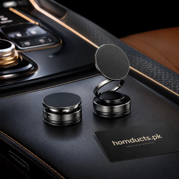 Magnetic Foldable Car Phone Holder – 360° Rotation Mount