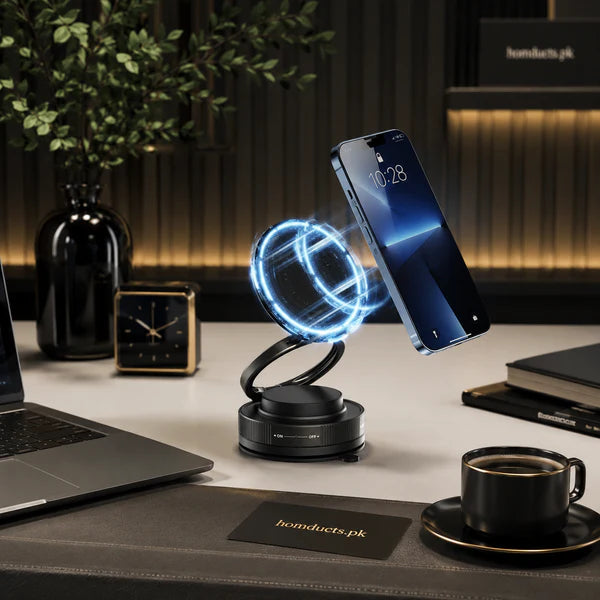 Magnetic Foldable Car Phone Holder – 360° Rotation Mount
